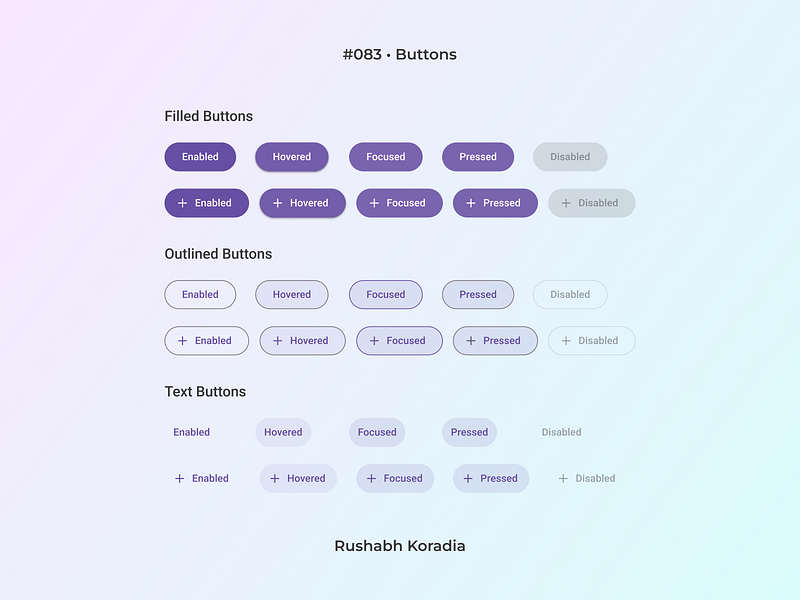 Button UI Kit designs, themes, templates and downloadable graphic ...