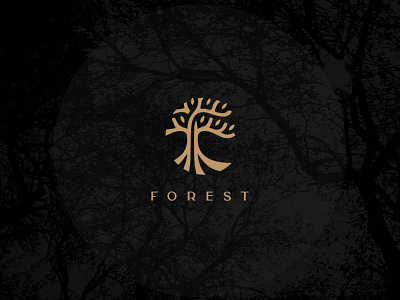 Forest Tree Logo abstract agency brand branding company design illustration logo simple tree unique vector