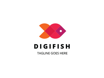 Digi Fish abstract agency animal animals app development brand branding color fish creative digital digital fish fish fresh illustration logo luxury modern pixel pixels vector