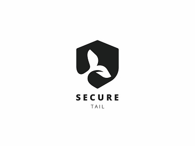 Secure Tail Logo abstract aggressive animal company design fish logo tail vector whale