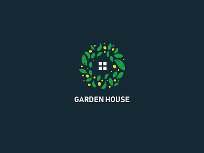 Garden House abstract company garden house vector
