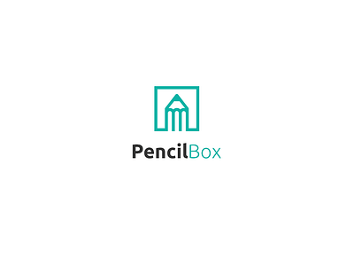 Pencil Box Logo abstract agency box brand branding clean creative cube design logo pencil pencil art