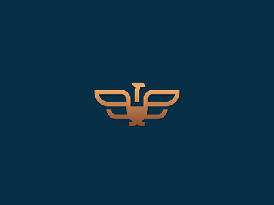 Standing Eagle Logo abstract agency animal bird brand branding company eagle logo luxurious vector wings