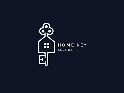 Home Key Logo abstract agency brand branding building close company design home key lock logo luxurious open real estate vector