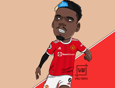 Chibi Pogba artwork blackcreatives fanart illustration portrait vector