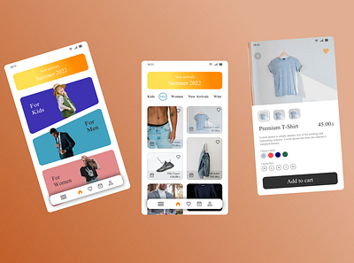 E-Commerce App for Fashion app design ui ux