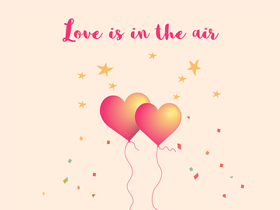 Love Is In The Air baby balloon confetti cupid love pink valentine