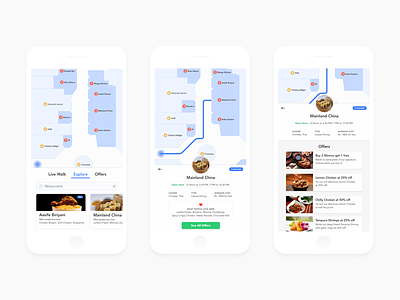 App Concept for Store Locator in a Shopping Mall app concept food mall map restaurant store