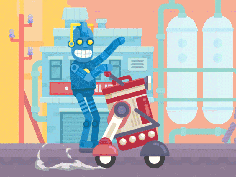 Happy Racing Characters - Racer Robot by Pavel Aksionau on Dribbble
