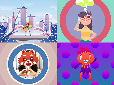 TOP4SHOTS ON DRIBBBLE 2018! 2d animation after effects animation cartoon character design characters flat funny happy illustration spine