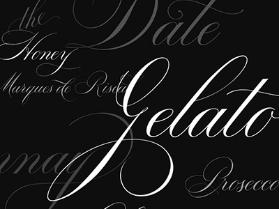 Script Font Bodega calligraphic classic copperplate display engrosser font headline script