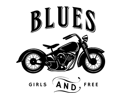 Vintage Logo / Insignia with motorbike