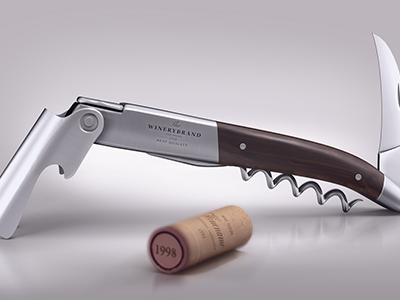 Sommelier Knife branding cork corkscrew creative market knife mock up realistic stock wine