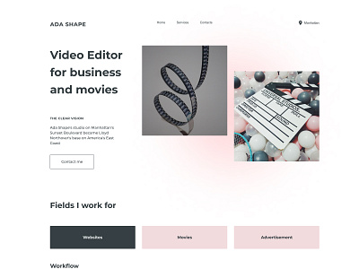 Landing for video editor design graphic design ui ux web design