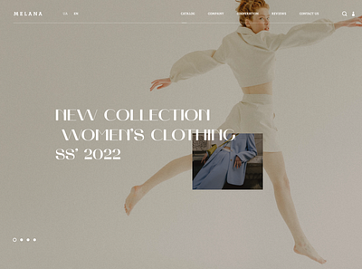 Landing for women's clothing ui ux web design