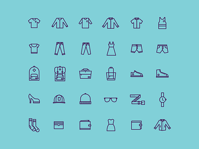 Apparel Icons apparel branding flat flat design focus lab icon set icons