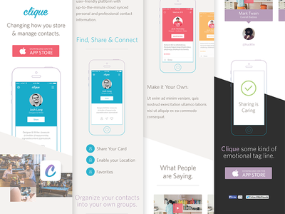 Clique Responsive app app site branding flat flat design focus lab responisve web design website