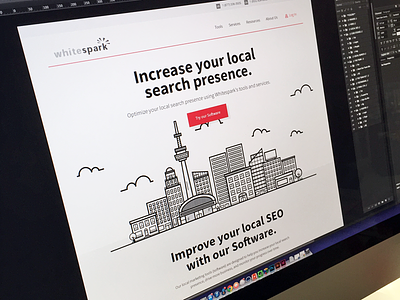 Whitespark branding flat focus lab icons illustration marketing site web design website