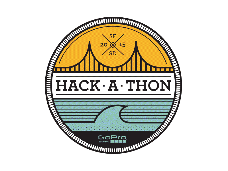 GoPro Hack A Thon branding gopro hack a thon illustration logo