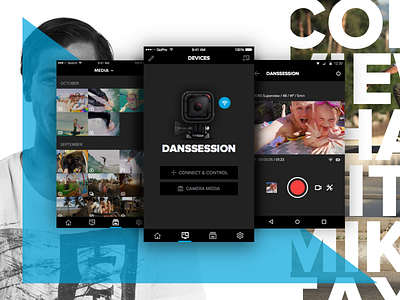 GoPro App Update android app apple watch flat design gopro ios mobile portfolio