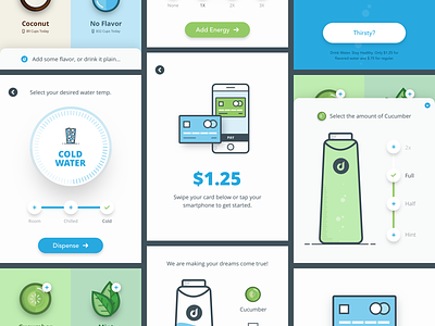 Dw Kiosk app design flat icons ipad payment ui design ux design water