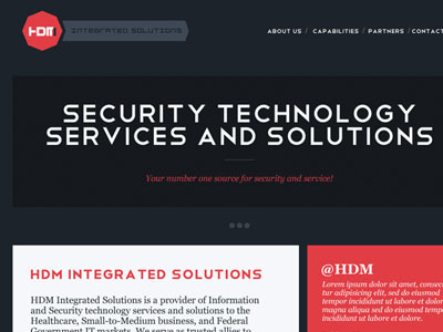 HDM Website circles icons landing page web design website