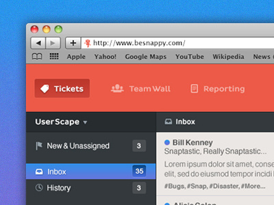 Snappy focus lab sign up snappy support ui web design