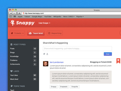 Snappy Wall focus lab icons snappy social support ui user interface