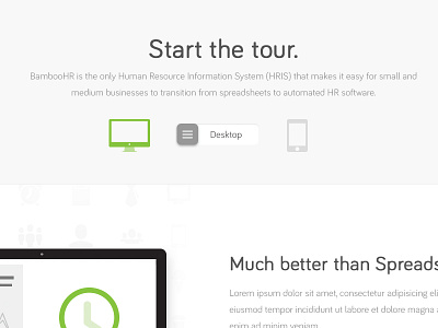 BambooHR Tour Page focus lab human resources icons mobile web design website