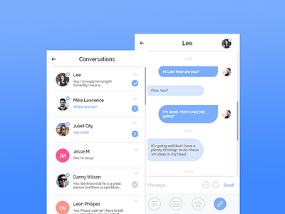 Flat Design Chat App