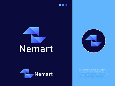 Nemart logo design branding creative logo graphic design logo logo design logo mark minimalist logo moa motion graphics s logo