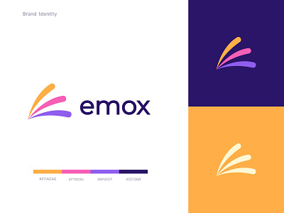 emox logo design brand identity branding ecommerce graphic design logo logomark media motion graphics visual identity