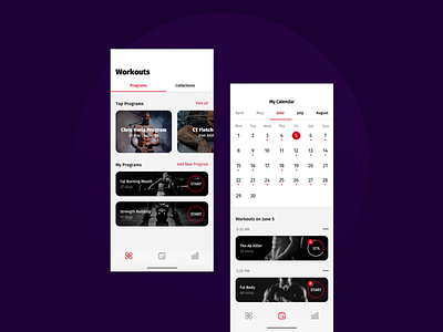 Workout App app concept app interface ios minimal ui ux