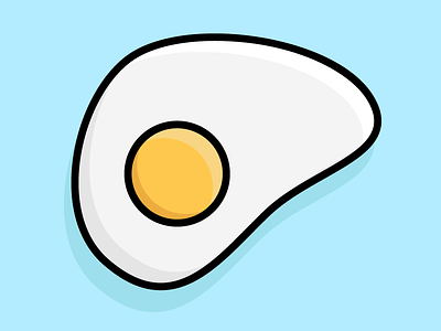 Sunny Side Up egg food illustration vector