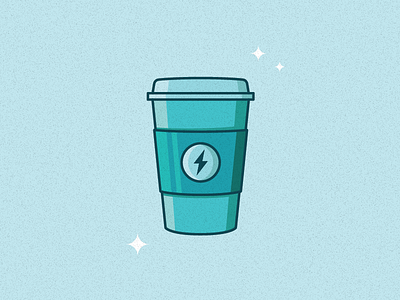 Energy Booster coffee cup digital illustration vector vector illustration