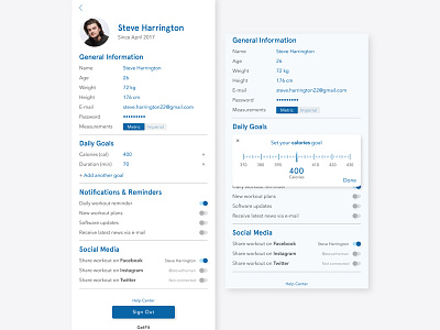 Daily UI 007 - Settings