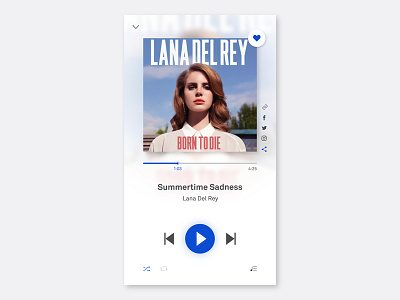 Daily UI 009 | 010 - Music Player | Social Share app application digital interface mobile music music player ui user interface ux