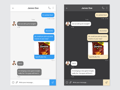 Daily UI 013 - Direct Messaging app chat daily ui design direct message mobile mobile app text ui ux ui 100 user inferface