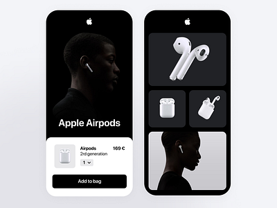 Apple Airpods Landingpage airpods app apple concept design interface landingpage lifestyle logo tech ui uidesign uiux ux website