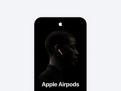 Minimal Apple Airpods landingpage airpods apple design interface landingpage music sound ui ux