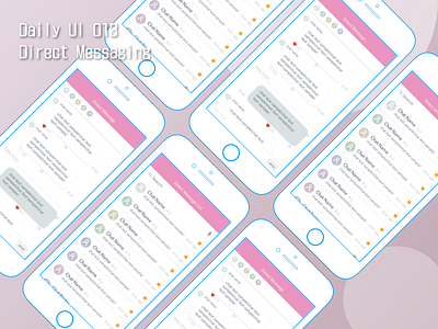 013 Direct Messaging app branding dailyui design messenger sketch ui ux