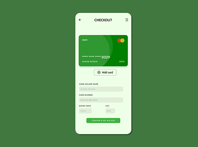 Credit Card checkout page design ui ux