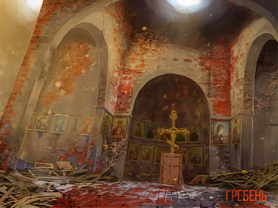 Church ruins afternoon - Environment art