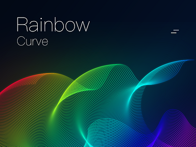 Rainbow Curve colourful curve gradation rainbow sound wave