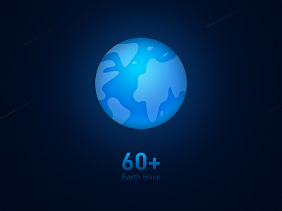 Earth Hour 🌏 60 ball blue earth hour map meteor sky star universe world
