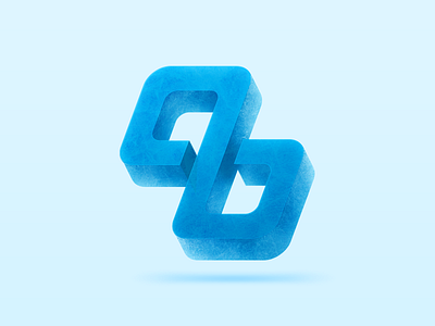 Loops Ice 3d design icon logo loops water