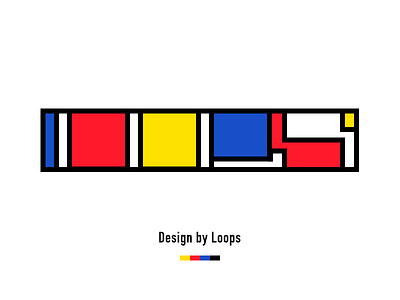 Loops Art design font loops mondrian