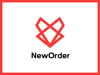 Fox logo animal fox icon line logo neworder