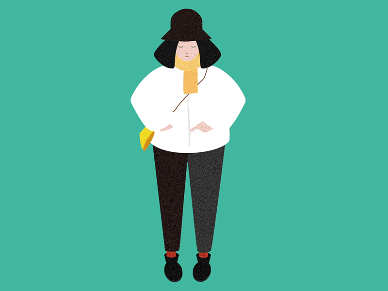 Fat girl gif illustration