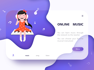 Online Music illustration web